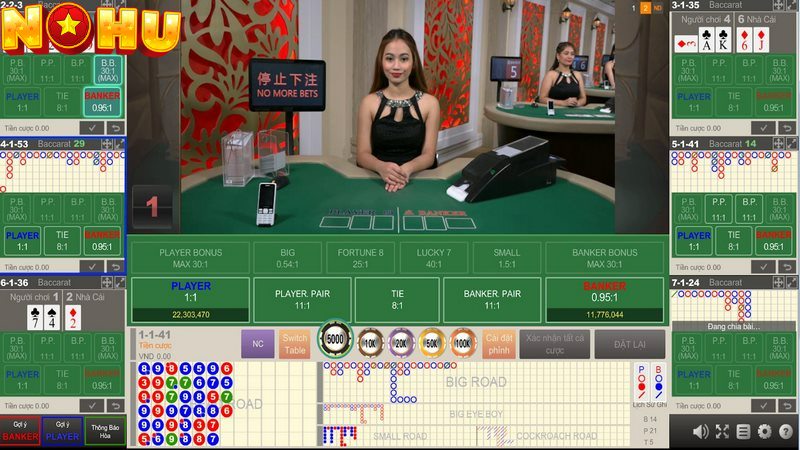 Baccarat Nohu cung cấp nhiều tỷ lệ cược thưởng lớn