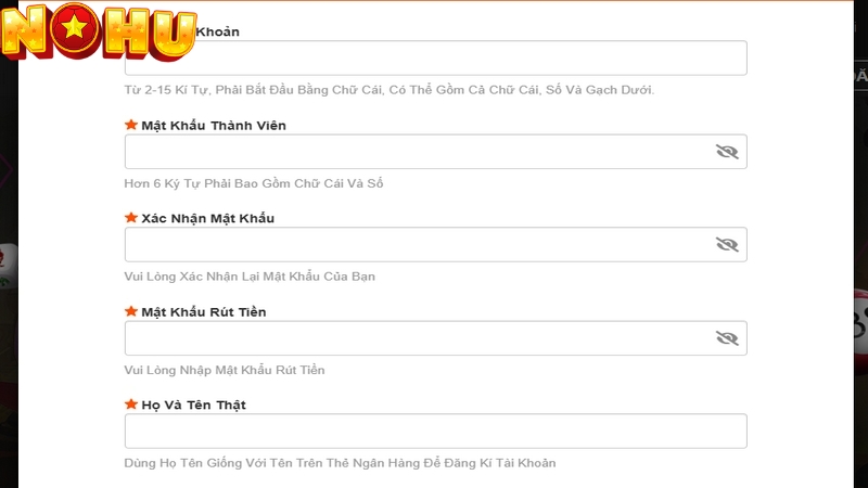 Website thu thập thông tin qua quy trình đăng ký