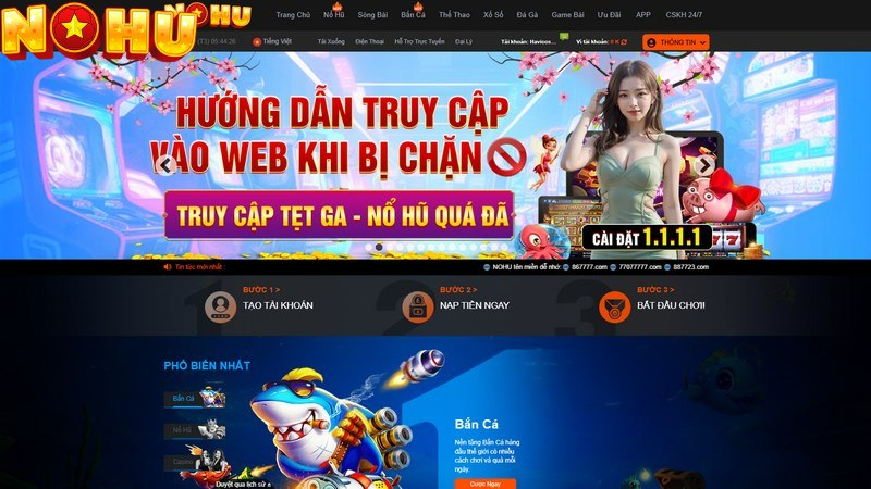 Chỉ link chuẩn mới kết nối tới trang chủ Nohu ngay