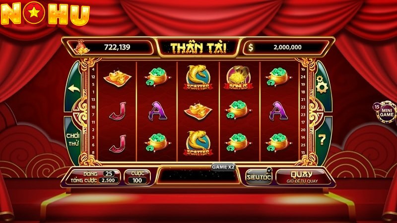 Người chơi hãy tận dụng các nút chức năng nổ hũ thần tài
