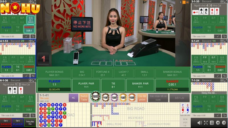 Các phiên live casino thiết kế bắt mắt